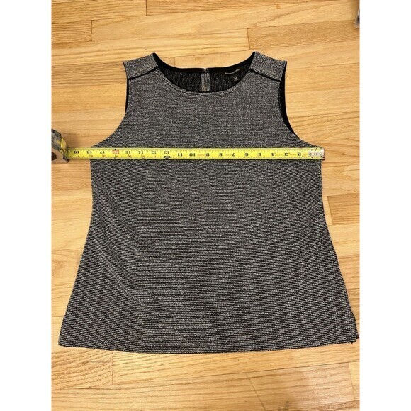 Banana Republic Factory Black White Sleeveless Tank Top Women's Size Medium M - Picture 6 of 8